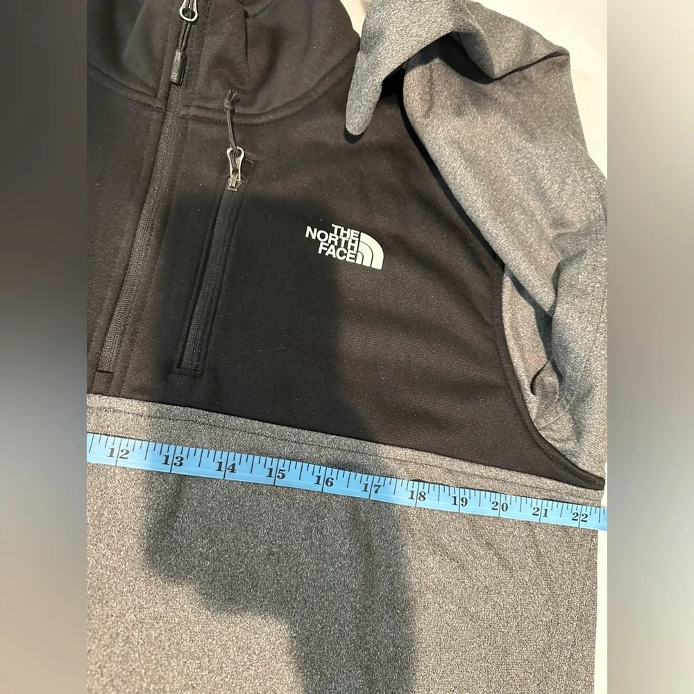 The‎ North Face Quarter Zip Pullover Men's Gray Black Jacket Large Pullover Soft